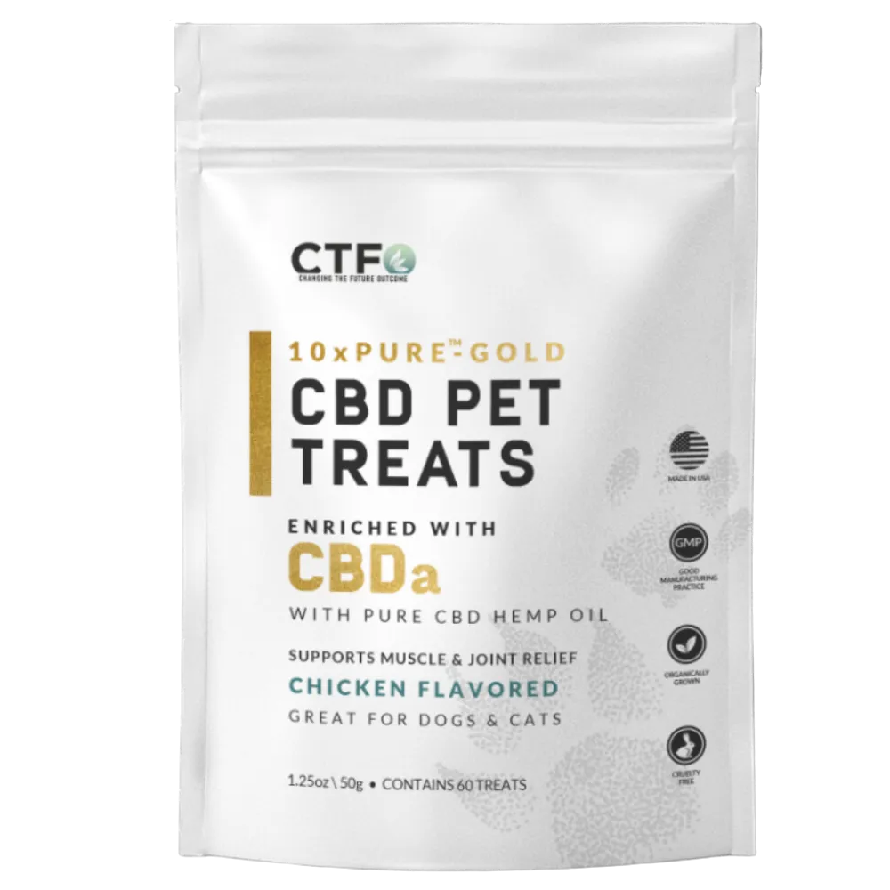 WP 10xPURE™- GOLD CBD Pet Treats Enriched with CBDa in Durham, North Carolina at Caring 4 Canines